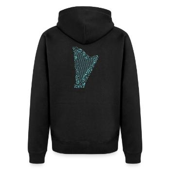 Harpe - Veste à capuche bio Premium Unisexe - noir - Dos - Nico (187cm)