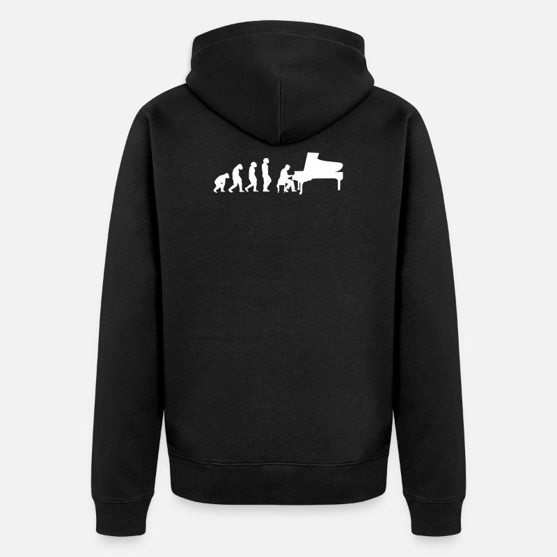 Piano Evolution - Veste à capuche bio Premium Unisexe - noir