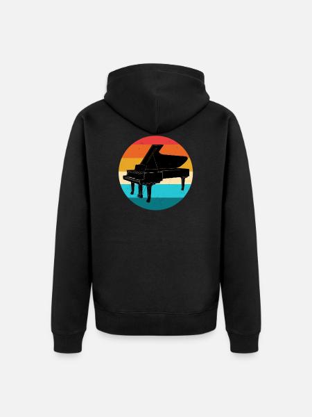 Piano - Veste à capuche bio Premium Unisexe - noir