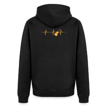 Battement de cœur contrebasse - Veste à capuche bio Premium Unisexe - noir - Dos - Nico (187cm)