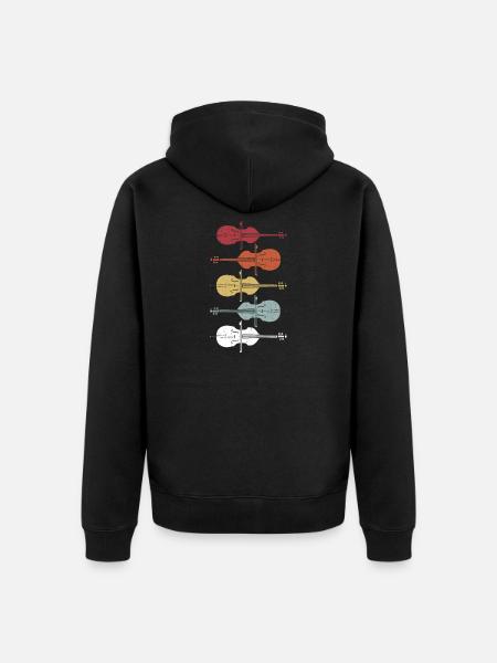 contrabass - Unisex Premium Organic Zip Hoodie - black