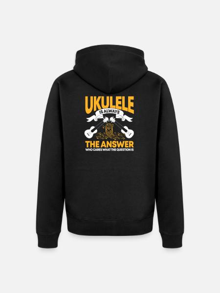 Ukulele - Veste à capuche bio Premium Unisexe - noir
