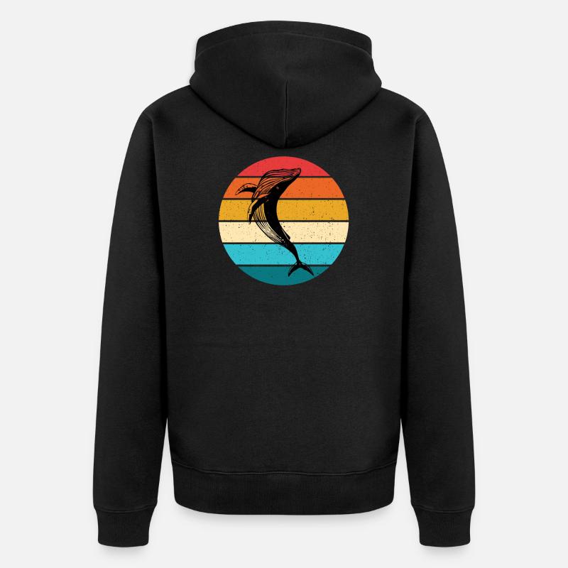 Baleine - Veste à capuche bio Premium Unisexe - noir