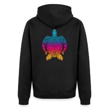 Tortue - Veste à capuche bio Premium Unisexe - noir - Dos - Nico (187cm)