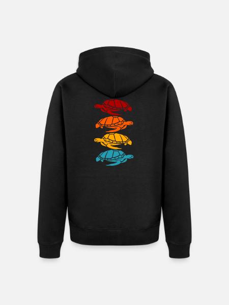 tortoises - Unisex Premium Organic Zip Hoodie - black