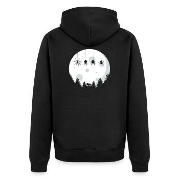 Les araignées - Veste à capuche bio Premium Unisexe - noir - Dos - Nico (187cm)