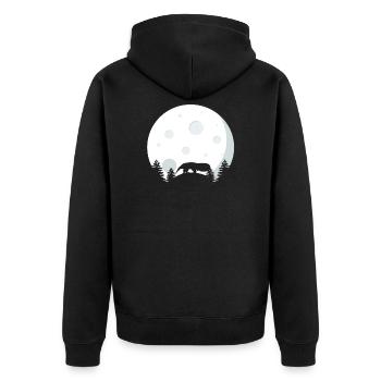 Fourmilière Avant la pleine lune - Veste à capuche bio Premium Unisexe - noir - Dos - Nico (187cm)