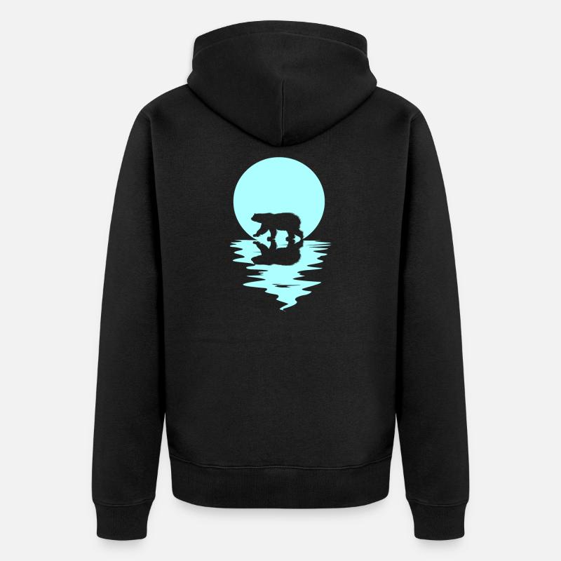 Ours polaire - Veste à capuche bio Premium Unisexe - noir