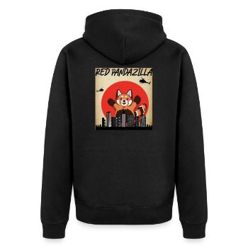 Red Pandazilla cadeau Panda Rouge - Veste à capuche bio Premium Unisexe - noir - Dos - Nico (187cm)