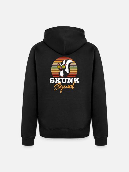 Skunk Squad - Unisex Premium Organic Zip Hoodie - black