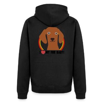 Amoureux de chien - Veste à capuche bio Premium Unisexe - noir - Dos - Nico (187cm)