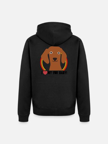 Dog lover - Unisex Premium Organic Zip Hoodie - black