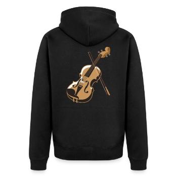 Violon violon - Veste à capuche bio Premium Unisexe - noir - Dos - Nico (187cm)