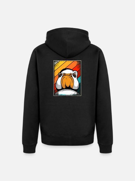 Gans - Unisex Premium Bio Zip Hoodie - Schwarz