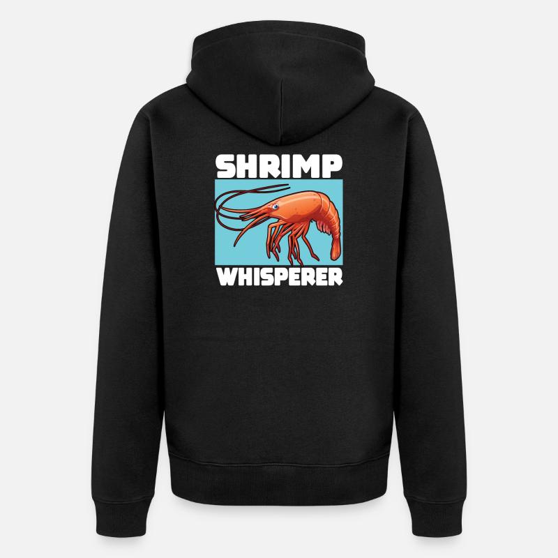 Garnelen Flüsterer - Unisex Premium Bio Zip Hoodie - Schwarz