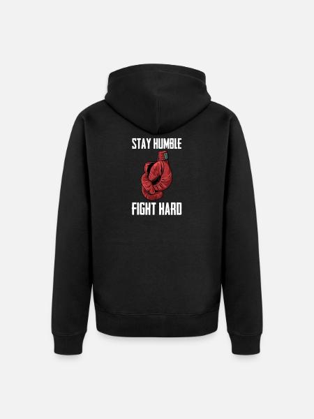 Boxing boxing boxer - Unisex Premium Organic Zip Hoodie - black