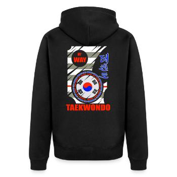My Way Taekwondo T-shirt pour taekwondoin - Veste à capuche bio Premium Unisexe - noir - Dos - Nico (187cm)