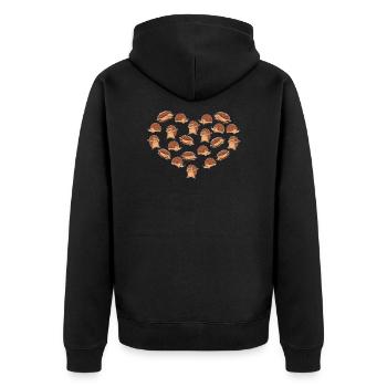 Coeur de Hérisson - Veste à capuche bio Premium Unisexe - noir - Dos - Nico (187cm)