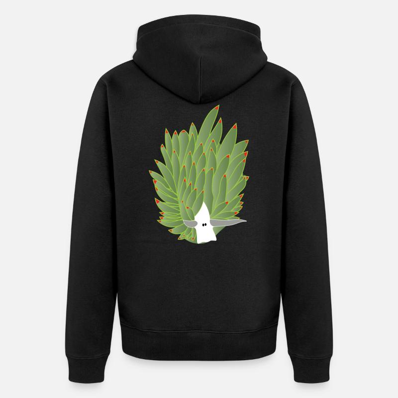 Blattschnecke, Blattschaf, Blattschafschnecke - Unisex Premium Bio Zip Hoodie - Schwarz