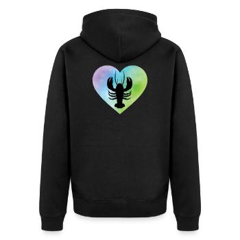 crayfish - Unisex Premium Organic Zip Hoodie - black - Back - Nico (187cm)