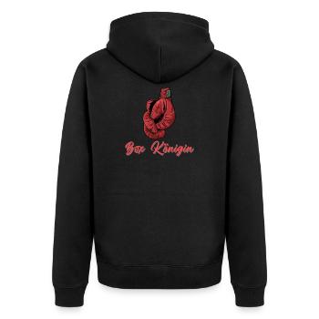 Boxen Boxkampf Boxer - Unisex Premium Bio Zip Hoodie - Schwarz - Hinten - Nico (187cm)