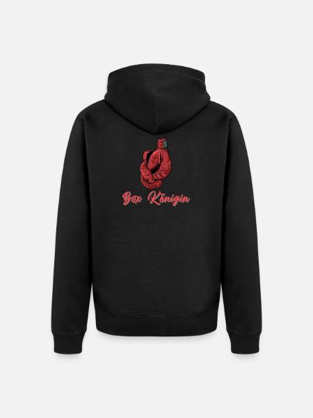 Boxen Boxkampf Boxer - Unisex Premium Bio Zip Hoodie - Schwarz