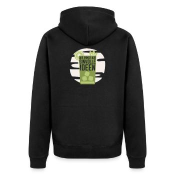 Cocktail - Unisex Premium Bio Zip Hoodie - Schwarz - Hinten - Nico (187cm)