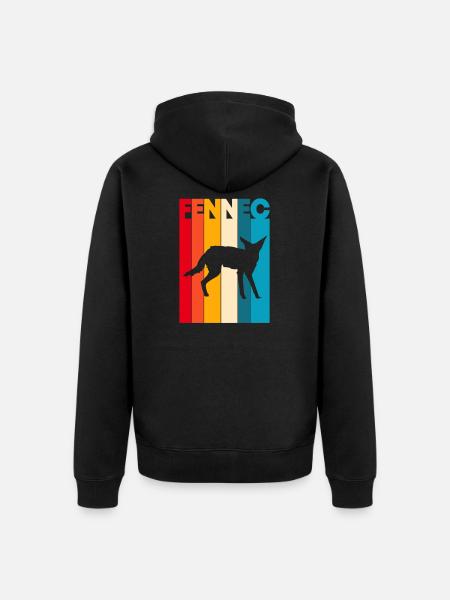 Fennek Desert Fox - Unisex Premium Organic Zip Hoodie - black