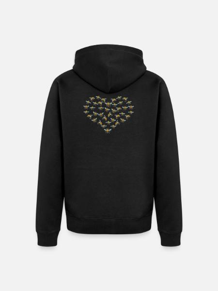 Abeilles - Veste à capuche bio Premium Unisexe - noir