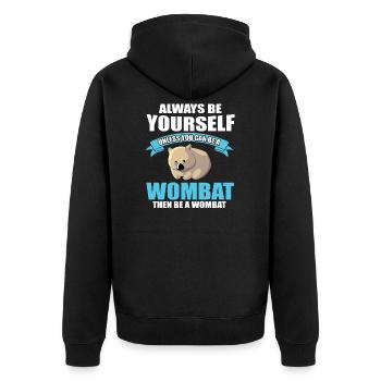 Wombat - Veste à capuche bio Premium Unisexe - noir - Dos - Nico (187cm)