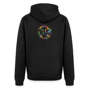 Champignons Cueilleurs de champignons Essineur de champignons Cueilleurs - Veste à capuche bio Premium Unisexe - noir - Dos - Nico (187cm)