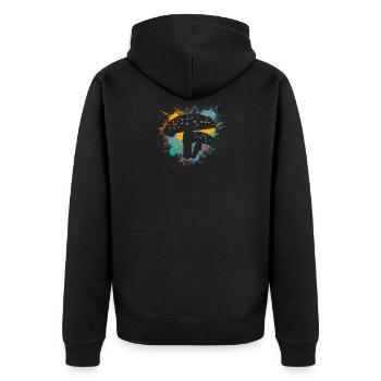 Champignons Cueilleurs de champignons Essineur de champignons Cueilleurs - Veste à capuche bio Premium Unisexe - noir - Dos - Nico (187cm)