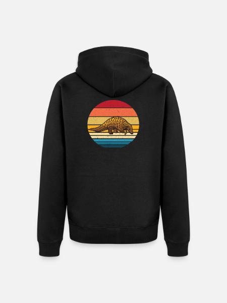 pangolin - Unisex Premium Organic Zip Hoodie - black