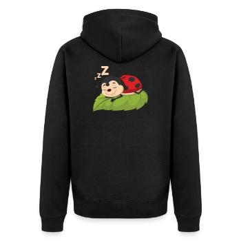 Coccinelle dormante cadeau enfants - Veste à capuche bio Premium Unisexe - noir - Dos - Nico (187cm)