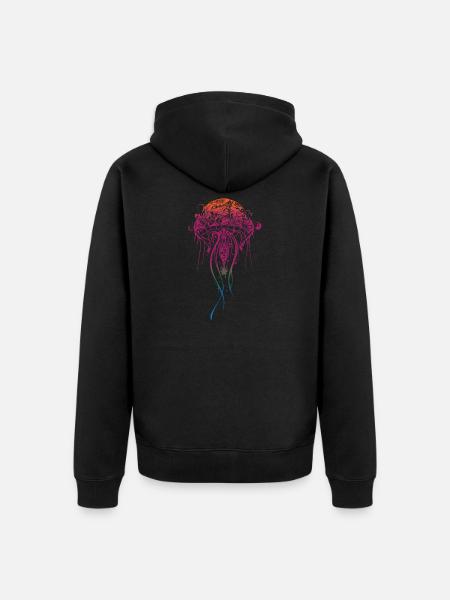 Méduse cadeau de feu - Veste à capuche bio Premium Unisexe - noir