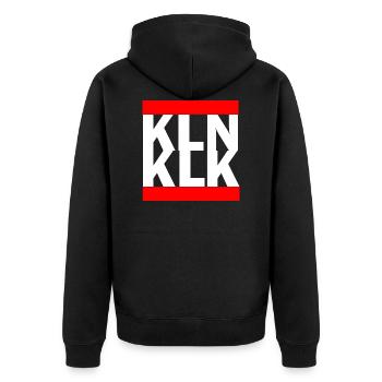 Köln Kalk Cologne - Unisex Premium Bio Zip Hoodie - Schwarz - Hinten - Nico (187cm)