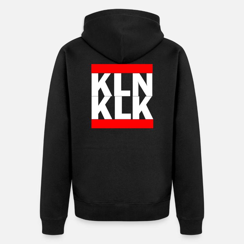 Köln Kalk Cologne - Unisex Premium Bio Zip Hoodie - Schwarz