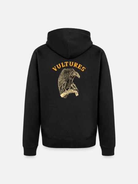 vulture - Unisex Premium Organic Zip Hoodie - black