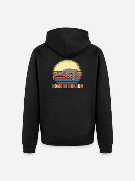 Komodowaran - Unisex Premium Bio Zip Hoodie - Schwarz