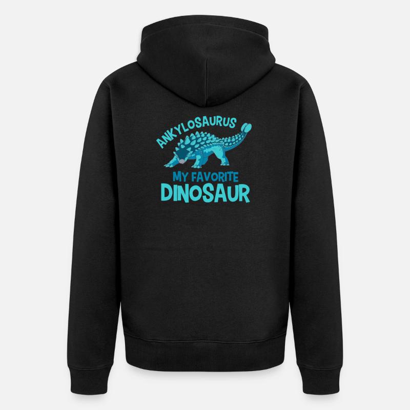 Dinosaure préféré Ankylosaurus - Veste à capuche bio Premium Unisexe - noir