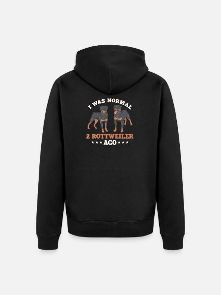 Rottweiler dog lover - Unisex Premium Organic Zip Hoodie - black
