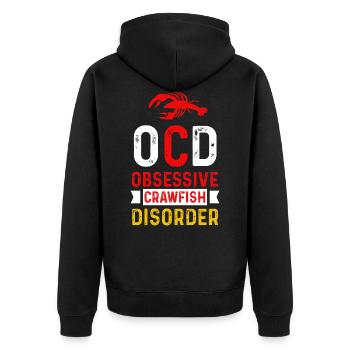 crayfish - Unisex Premium Organic Zip Hoodie - black - Back - Nico (187cm)