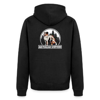 Australian Shepherd - Veste à capuche bio Premium Unisexe - noir - Dos - Nico (187cm)