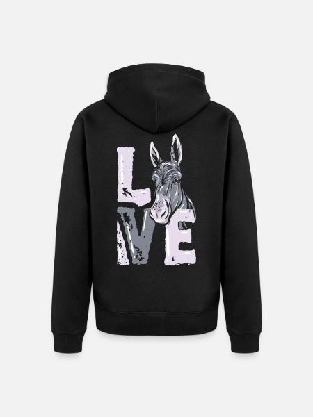 donkey - Unisex Premium Organic Zip Hoodie - black