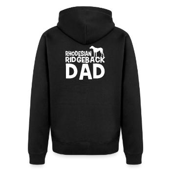 Rhodesian Ridgeback papa chien - Veste à capuche bio Premium Unisexe - noir - Dos - Nico (187cm)