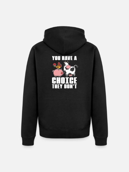 Veggie Vegetables Vegetarian Vegetarian - Unisex Premium Organic Zip Hoodie - black