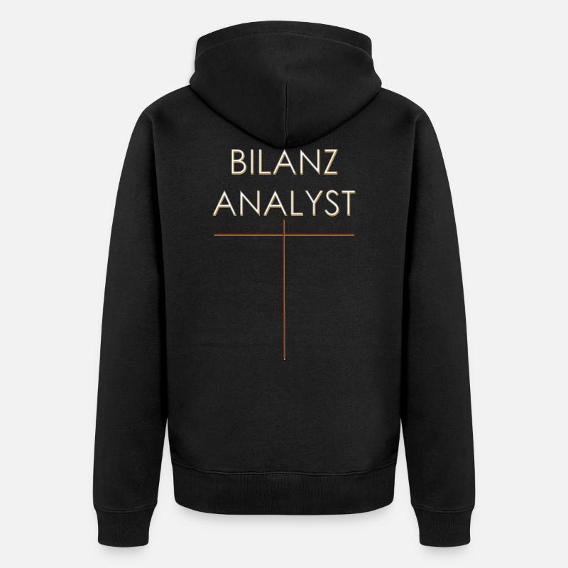 Bilanz Analyst - Unisex Premium Bio Zip Hoodie - Schwarz