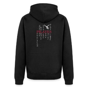 Pilates - Veste à capuche bio Premium Unisexe - noir - Dos - Nico (187cm)