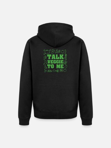 Veggie Vegetables Vegetarian Vegetarian - Unisex Premium Organic Zip Hoodie - black
