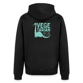 Veggie Vegetables Vegetarian Vegetarian - Unisex Premium Organic Zip Hoodie - black - Back - Nico (187cm)